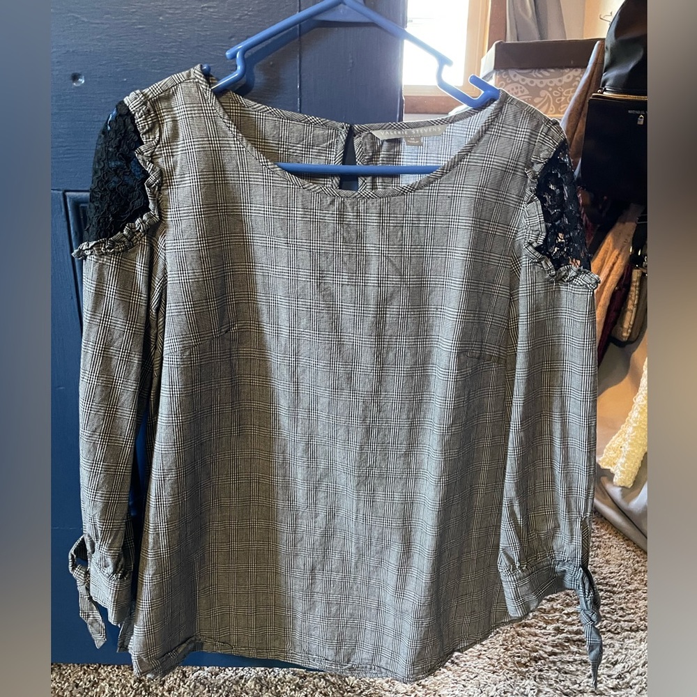 Valerie Stephens plaid blouse